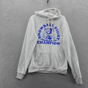 Where Im From Mens Gray Snowball‎ Fight Champion Hoodie Sweatshirt Medium NEW